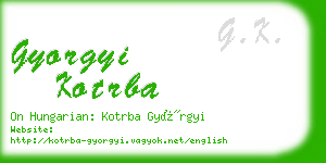 gyorgyi kotrba business card